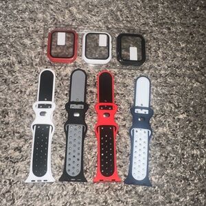 Smartwatch Band Set - Black, Gray, Red, White
